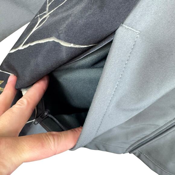 Habit Outdoors NWT Castlerock Gray Zip Lined Softshell Jacket Pockets Men's Sz L - Picture 5 of 10